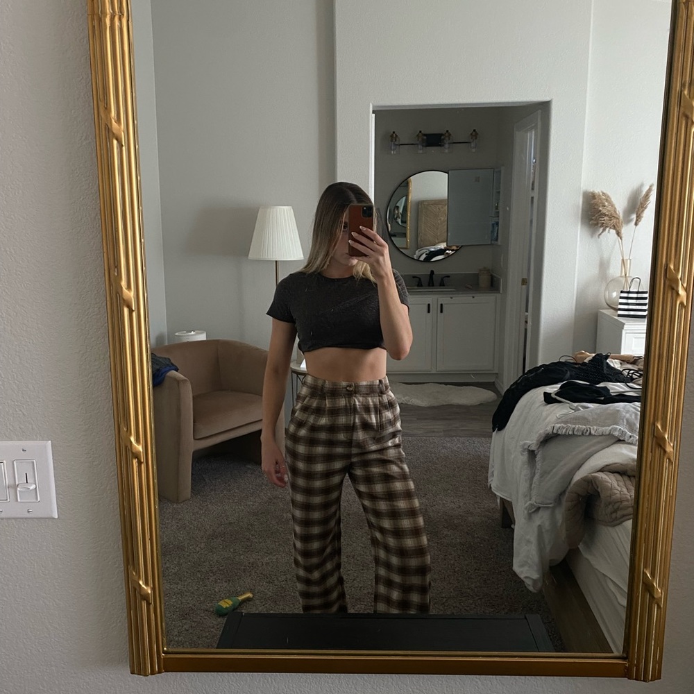 BOUTIQUE LE LIS PLAID PANTS SIZE S